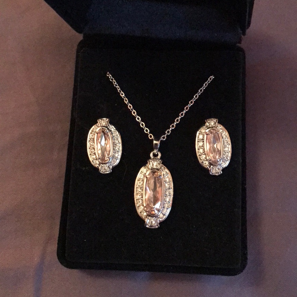 Earrings and matching necklace